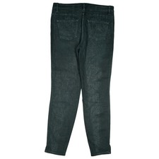 CLOSED W26 Jeans 7/8 Hose Grau Glitzer Muster Damen Stretch Skinny Italy 34 XS S