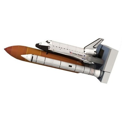 1/150 Shuttle Atlantis Paper Model Handmade Space Rocket Craft Scene Unassembled