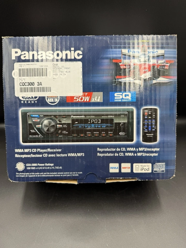 NOS Panasonic CQ-C300U Auto CD Player, WMA/MP3