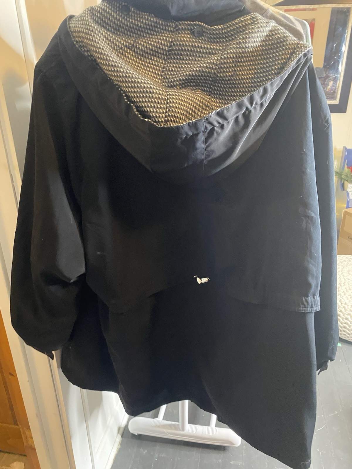 black Basic Editions trench coat rain jacket with… - image 3