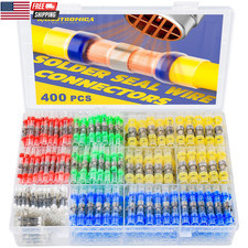 400PCS Solder Seal Wire Connectors Kit Marine Grade Waterproof Heat Shrink Butt