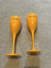 Verve Cliquot Yellow Plastic Champagne outdoor / indoor Flutes - NEW!