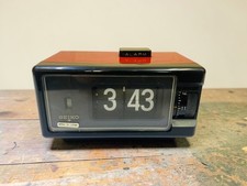 SEIKO DP690T Red Flip Alarm Clock Vintage Retro Japan Tested Vintage 1970s