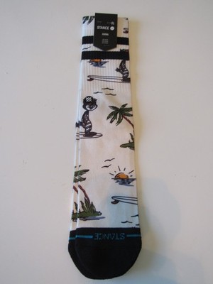 Stance Mens Casual Poly Blend Kool Katz Surf Crew Mid Cushion 14-16 XL Nwt
