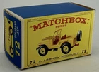 Lesney Matchbox 72 Standard Jeep Original EMPTY BOX ONLY No Vehicle Free Ship