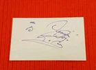 Dennis Rodman Signed 3x5 Blue Index Card Detroit Pistons Basketball HOF