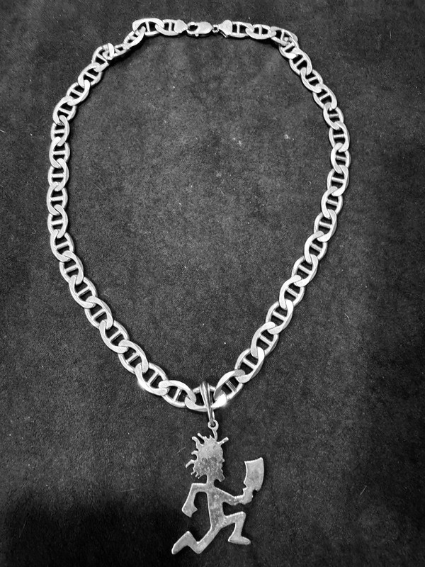 Insane Clown Posse Hatchetman Pendant Necklace Silver Tone Rock & Pop