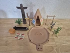 Vintage Playmobil Lot Western and Native American and More. Over 75 Pieces.