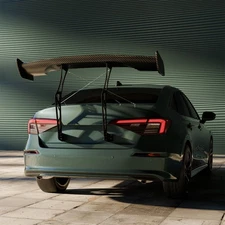  Universal 55inch GT Racing Spoiler Chassis Mount Wing ABS Adjustable GT Spoiler