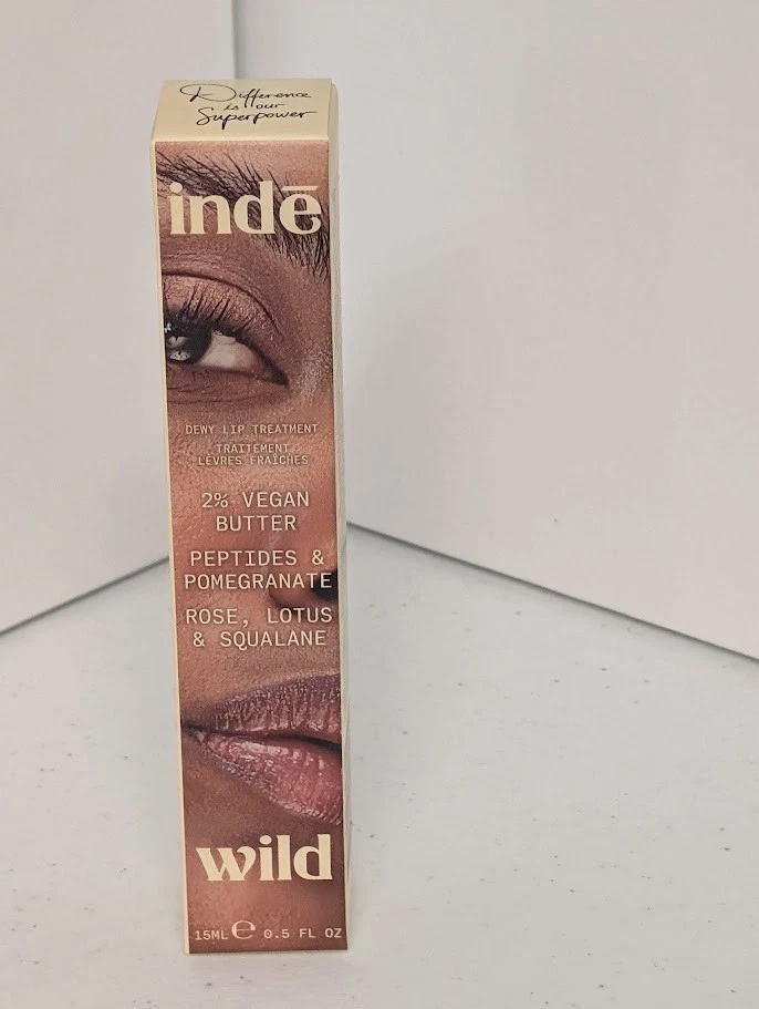 Inde Wild Dewy Lip Treatment Balm 2% Vegan Butter Plumping & Hydrating 15ml NEW