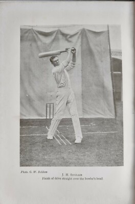 1911 Kricket Aufdruck J.H.Sinclair Ausführung Von Drive Gerade Über BOWLER'S