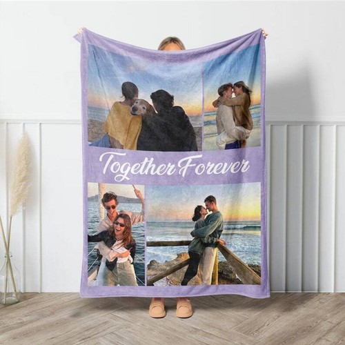 Personalize College Blanket Customizable Blanket, Custom Bride and Groom Blanket - Picture 3 of 5