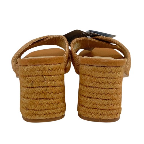 Samilor Women's 9 Braided Espadrille Sandals Cross Strap Block Heel Tan - Bild 6 von 9