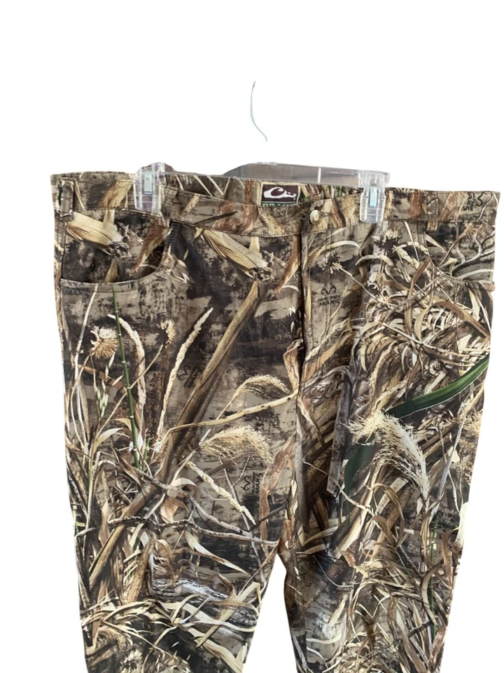 Drake Waterfowl Mens Size 40 42 XL Camo Hunting pants Real Tree Max 5 Fleece Lin - Image 2 of 4