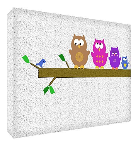 Feel Good Art-Tela su cornice famiglia di civetta, da parete, in stile moderno i Feel Good Art-Tela su cornice famiglia di civetta, civetta, civetta, da parete, in stile moderno i 52ab79