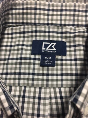 NEW Syracuse Cutter & Buck Gingham Checked Button Down Long Sleeve Shirt W/ Logo - Picture 4 of 9