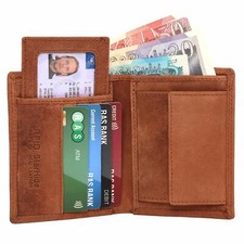 Starhide Mens RFID Genuine Leather Bifold Wallet with Removable ID Cardholder