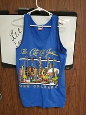 Vintage 1987 New Orleans The City of Jazz tank shirt adult mens Small 80s