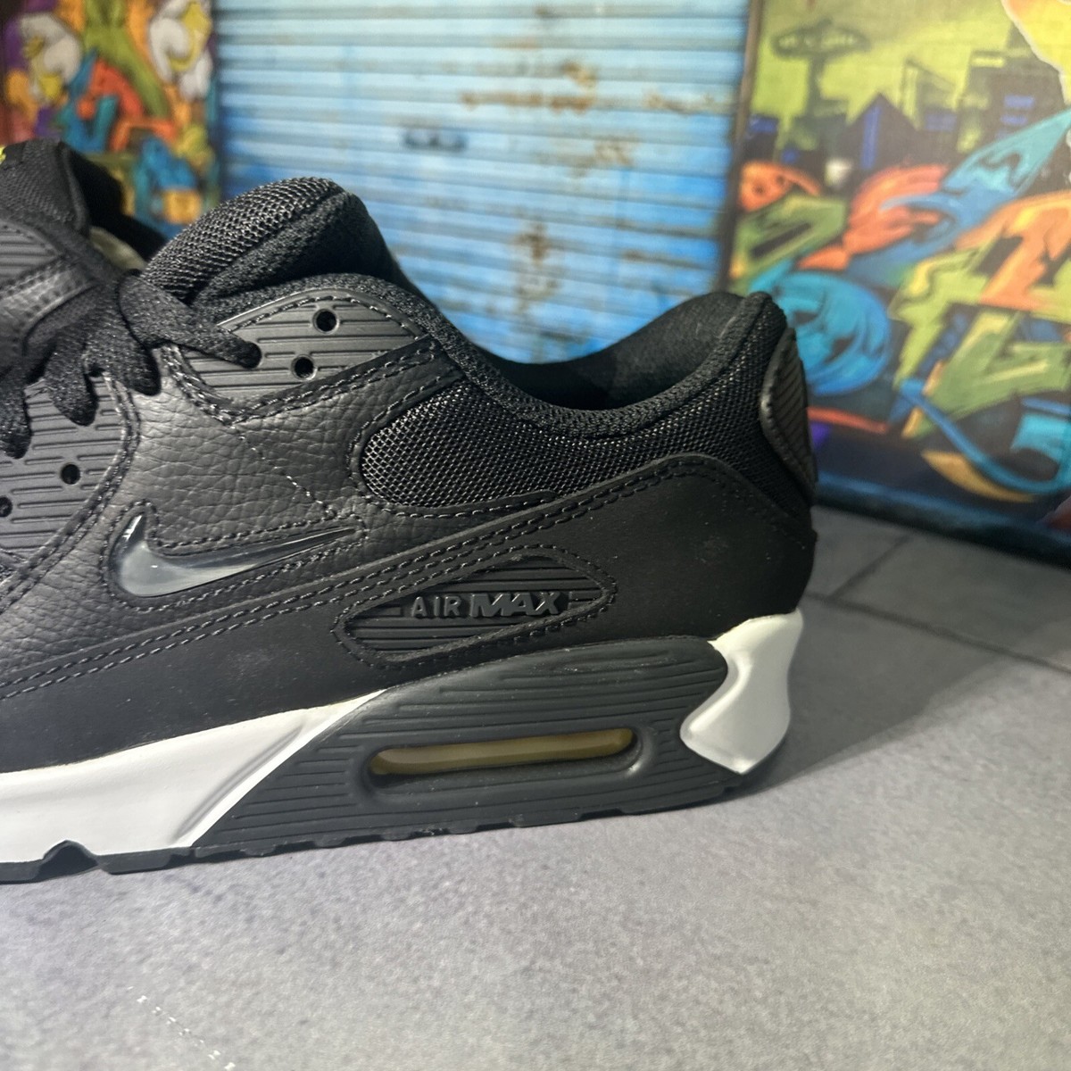 Size 9.5 - Nike Air Max 90 Jewel - Black Opti Yellow for sale