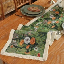 Retro American table runner bohemian cotton thread forest table runner