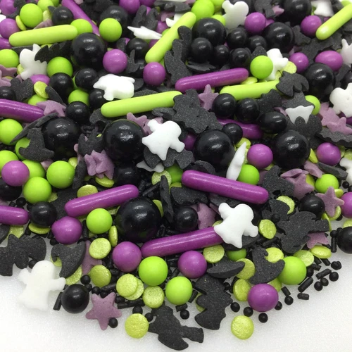 Halloween Cupcake Sprinkles Spooktacular Mix Edible Cake Decorations Bat Toppers