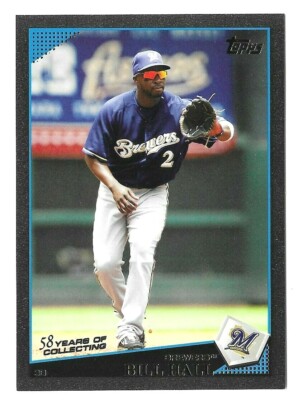 2009 Topps Black #472 Bill Hall /58 Milwaukee Brewers Parallel SSP Insert RARE!