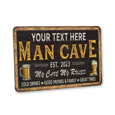 Personalized Man Cave Sign Custom Man Cave Bar Decor Gift For Dad 108122002129