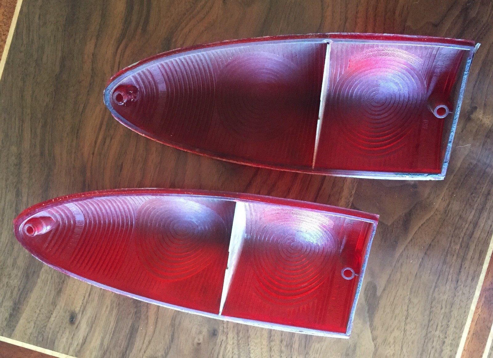 original Ferrari 250 GTE / 330 America Rear Tail Light Lens - PAIR!
