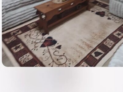 Linda Spivey Hesrt And Star Rug 5 X8