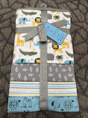 Zack & Zoey Baby  Infant  Receiving Blankets  24''x26'' Flannel Set Of 4
