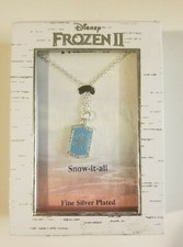 Disney Frozen 2 Snowflake Pendant Necklace Fine Silver Plate