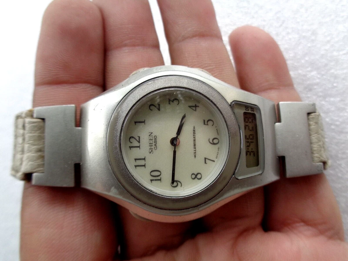 Casio sheen analog clearance digital ladies watch