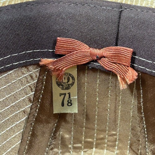 Vintage Country Gentleman Traveler Corduroy Fedora Feather Lined Hat USA Made - Picture 8 of 8