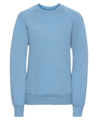 Personalised Custom Russell Kids Raglan Sleeve Sweatshirt Uniform Pullover 7620B - Picture 21 of 22