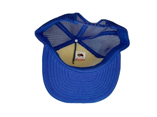 DE COLECCIÓN RARO Fruit Of The Loom Ford Trucker HECHO EN EE. UU. Sombrero Malla Azul Snapback - Imagen 9 de 18