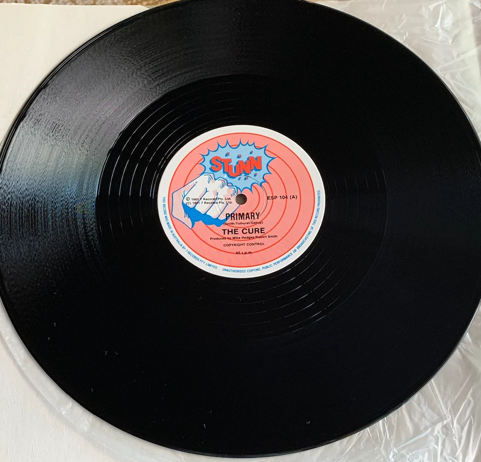 THE CURE - Primary - ULTRA RARE! Mint black, 12” Single NZ copy #ESP-104 1981 - Image 4 of 4