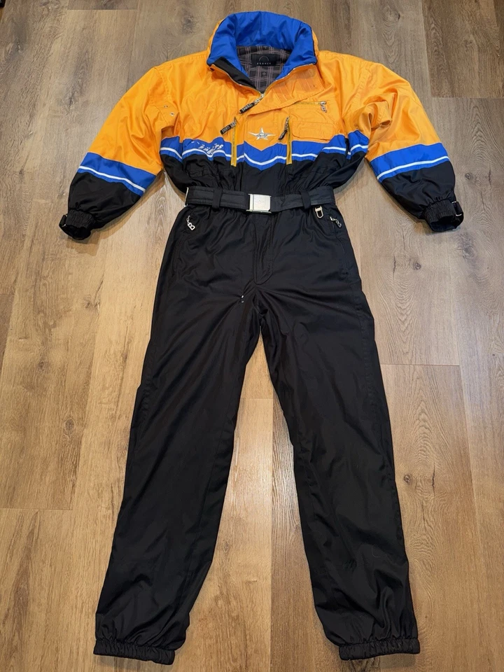 Bogner Ski Suit Snowsuit One Piece Snow Bib Vintage 90s Mens Medium 40 Long Tall - Image 2 of 4