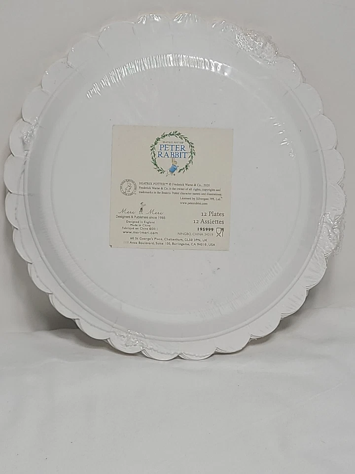 Meri Meri Beatrix Potter Peter Rabbit Paper Plates Napkins Easter Disposable NOS - Image 3 of 4