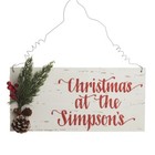 Personalised Country Christmas Wood Plaques, Customised Xmas Plaques