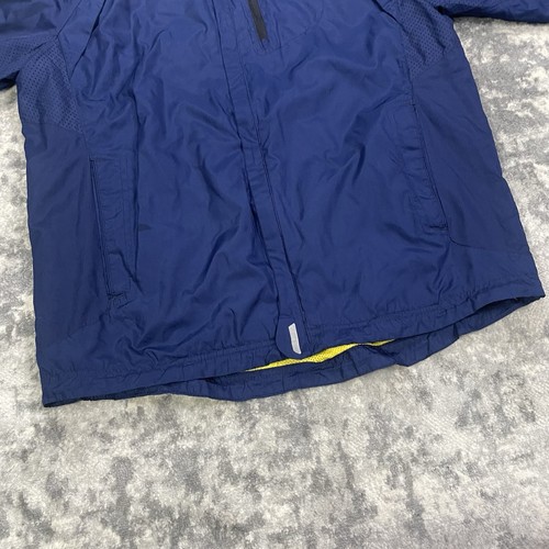 Starter Jacket Mens Medium Blue Zip Up Windbreaker Rain Coat Shell Y2K Vintage - Picture 5 of 8