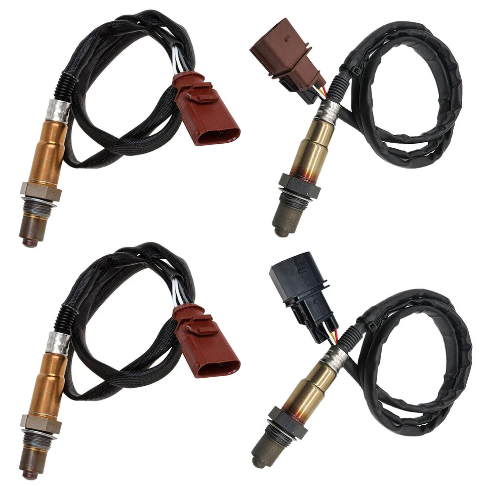 Sensor de oxígeno aguas arriba y aguas abajo 4 piezas para Porsche Cayenne 2004-2006 3,2 L V6 Foto 3 de 4