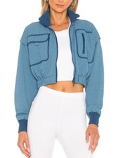  148 NWT FREE PEOPLE MOVEMENT SzXS FORTY LOVE CROPPED JACKET COAST MULT