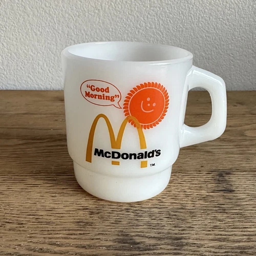 McDonald's Collector Cup, Vintage Anchor Hocking White Milk Glass 8oz Coffee/Tea