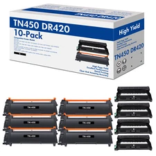4× DR420 Drum +6× TN450 Toner Fits for Brother DR450 HL-2220 2230 DCP-7060D