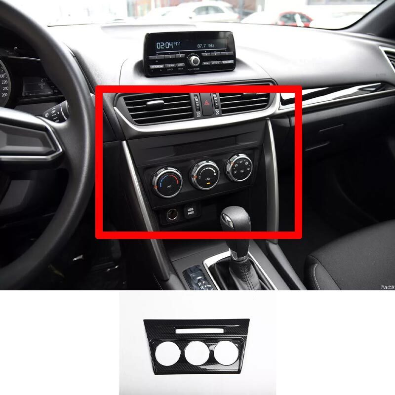 For Mazda CX-4 2016-2020 Inner Console AC Switch Control Carbon Fiber Cover Trim