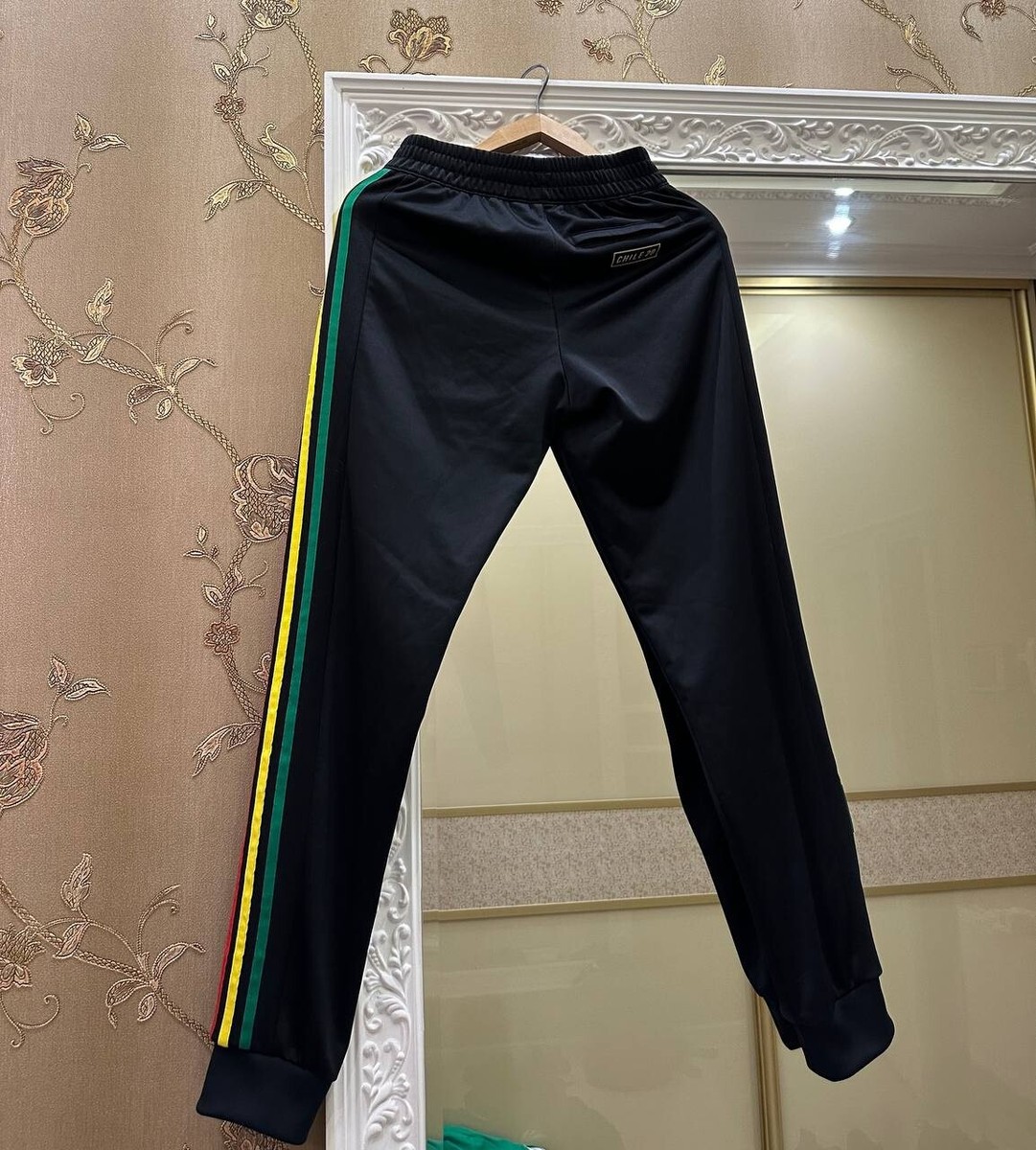 adidas Chile 20 Track Pants Mens Size XS Rasta Jamaica Trefoil