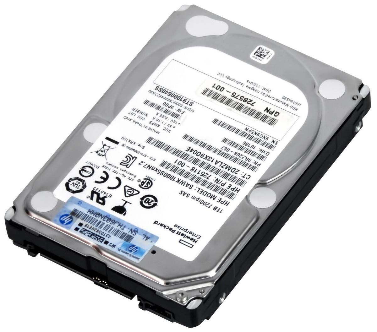 FESTPLATTE HP 725118-001 1TB 7.2K SAS-2 64MB 2.5