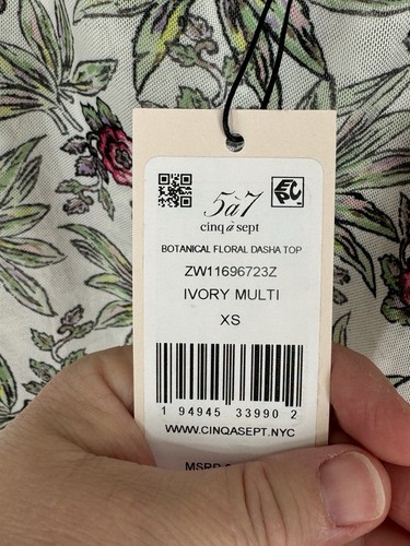 Cinq à Sept Tank Tops & Camisoles | Women Botanical Floral Dasha Top Ivory Multi - Picture 7 of 10
