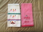 2 BRAND NEW CHRISTMAS NAUGHTY IS THE NEW NICE/SNOWMAN HAND TOWEL SET — photo 2