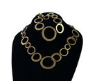 Signed Premiere Design SET Circle Link Hammered Style Necklace & Bracelet # 30 — photo 1